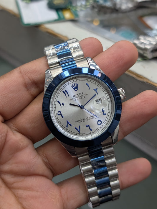 💙 Rolex Oyster Perpetual Day-Date with Striking Blue Arabic Dial – Bold, Rare & Timeless 💙